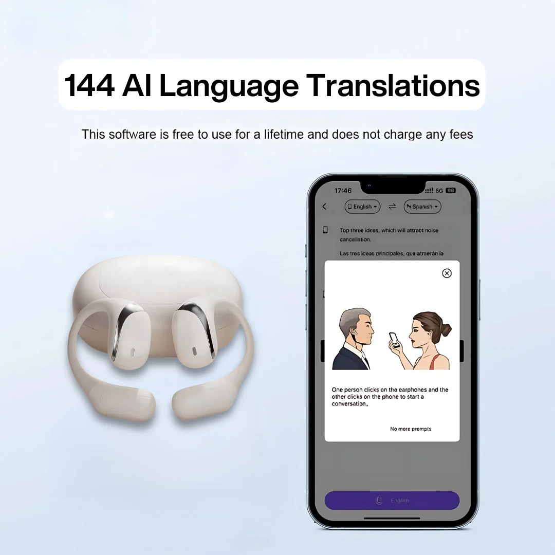 TalkFlow Pro - 3-in-1 AI Translator Earbuds